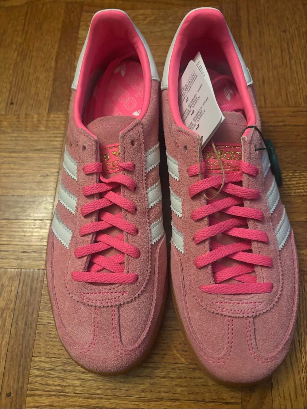 Adidas Womens Pink Suede Handball Spezial Sneakers sz 6